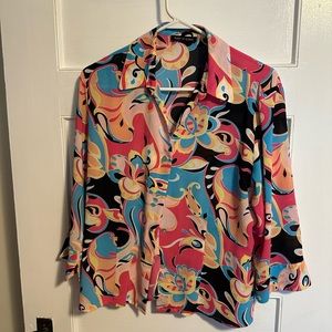 Colorful spring blouse. Size xl